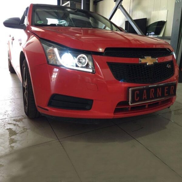 Μπροστινά Φανάρια Set Για Chevrolet Cruze 09-12 Tube DRL Μαύρα H7/H1 Manual Sonar - Image 5