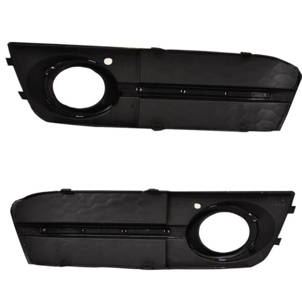 Δίχτυ Προφυλακτήρα Εμπρός Πλαινό Για Audi A4 B8 08-11 RS Look Γυαλιστερό Μαύρο / Χρώμιο Αριστερό & Δεξί 2 Τεμάχια - Image 5
