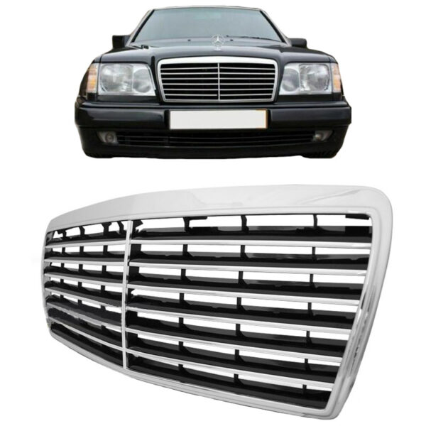 All in Point Μάσκα Για Mercedes-Benz E-Class W124 93-95 Avantgarde Χρώμιο/Μαύρο 1 Τεμάχιο 0014093