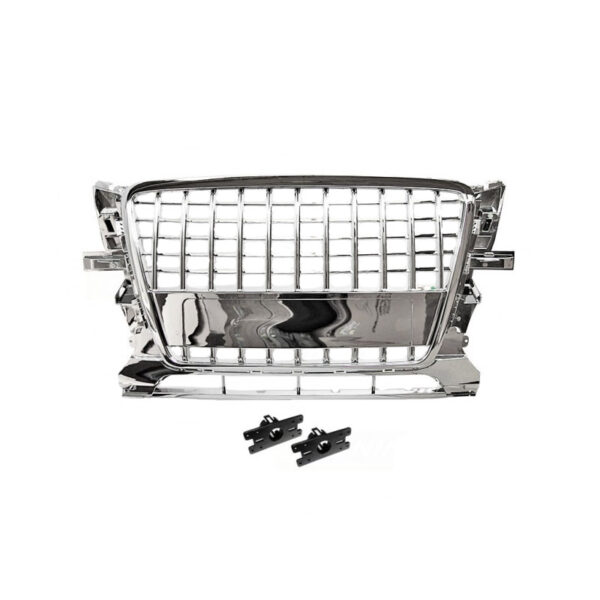 All in Point Μάσκα Για Audi Q5 8R 08-12 Χωρίς Σήμα Χρώμιο Με Κάθετες Γρίλιες 1 Τεμάχιο 0014500
