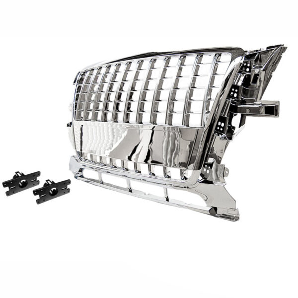 Μάσκα Για Audi Q5 8R 08-12 Χωρίς Σήμα Χρώμιο Με Κάθετες Γρίλιες 1 Τεμάχιο - Image 2