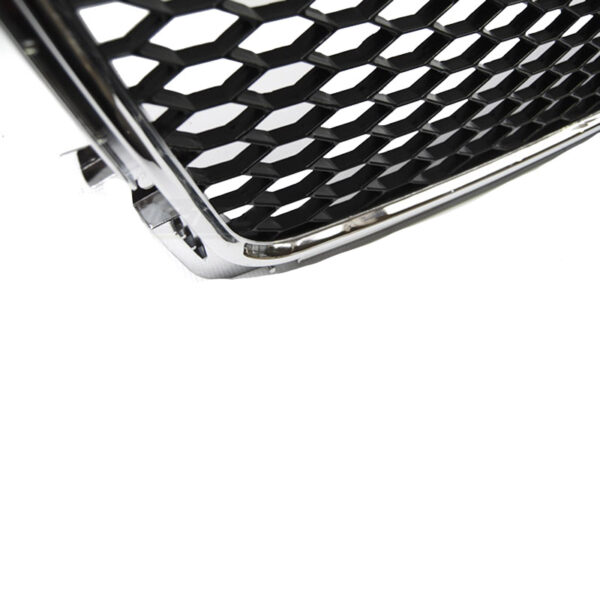 Μάσκα Για Audi A4 B8 08-11 RS4 Look Κυψελωτή Χρώμιο/Μαύρο 1 Τεμάχιο - Image 4