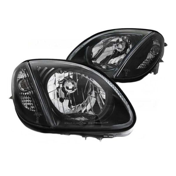 Μπροστινά Φανάρια Set Για Mercedes-Benz SLK R170 96-04 Μαύρα H4 Ρύθμιση Αέρος Depo - Image 2