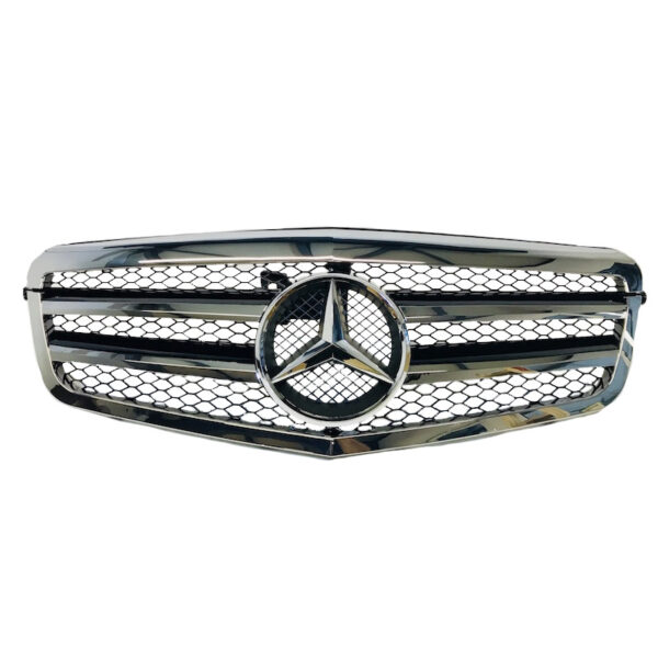 Μάσκα Για Mercedes-Benz E-Class W212 09-13 Amg Look με 2 Γρίλιες Χρώμιο/Μαύρο 1 Τεμάχιο - Image 4