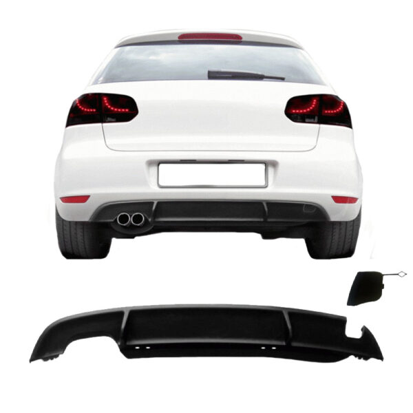 All in Point Diffuser Πίσω Προφυλακτήρα Για VW Golf VI (6) 08-12 GTI Look Με Αριστερή Τρύπα Εξάτμισης Από Abs Πλαστικό 1 Τεμάχιο 0014808