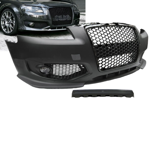 All in Point Μπροστινός Προφυλακτήρας Για Audi A3 8P 05-08 RS Look Με Μάσκα Μαύρη Γυαλιστερή 0015224