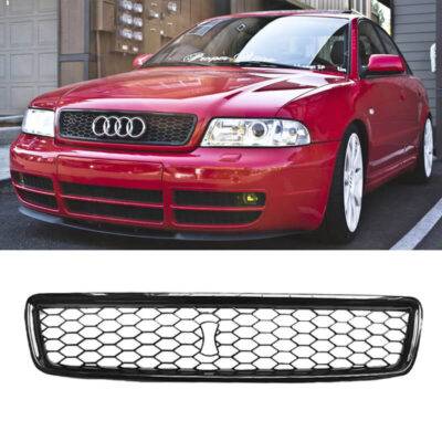 All in Point Μάσκα Για Audi A4 B5 94-01 RS4 Look Κυψελωτή Μαύρη 1 Τεμάχιο 0015310