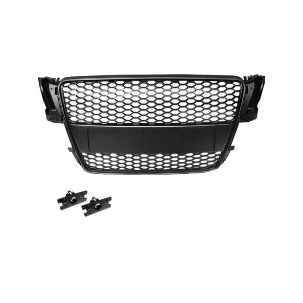 Μάσκα Για Audi A5 8T 07-11 RS5 Look Κυψελωτή Μαύρο Ματ 1 Τεμάχιο - Image 3