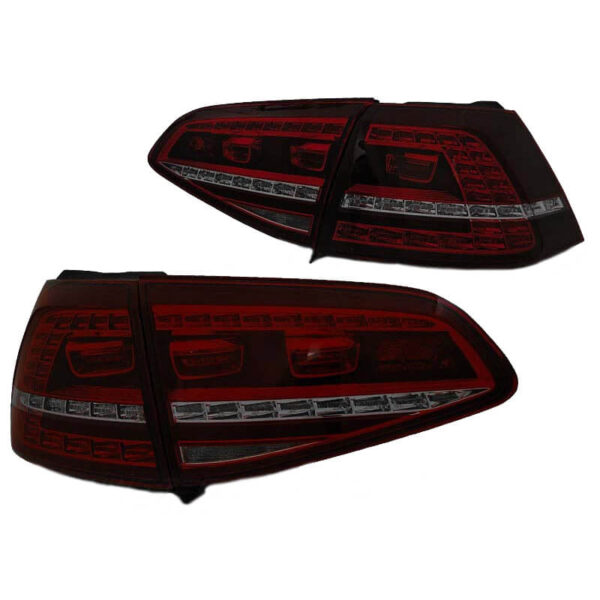 All in Point Πισινά Φανάρια Set Για Vw Golf VII (7) 11-17 Led GTI/R Look Σκούρο Κόκκινο/Φιμέ Depo 0015825