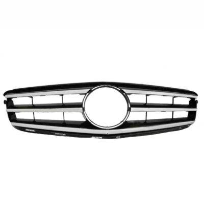 All in Point Μάσκα Για Mercedes-Benz C-Class W204 07-14 Avantgarde Με 3 Γρίλιες Μαύρο/Χρώμιο 1 Τεμάχιο 0016259