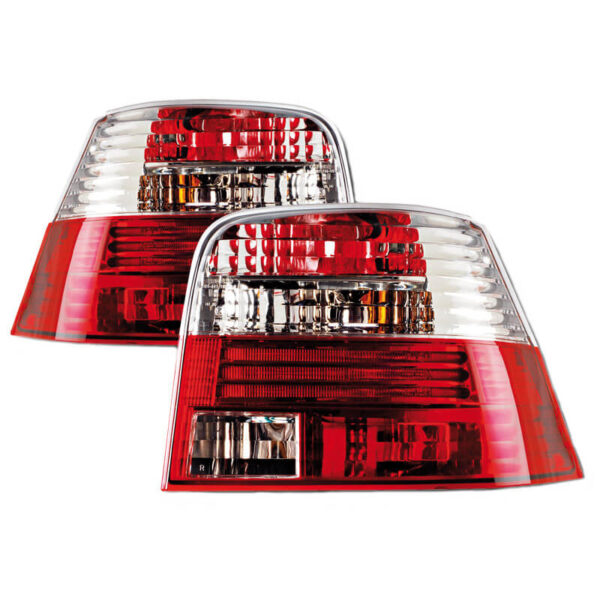 All in Point Πισινά Φανάρια Set Για Vw Golf IV (4) 97-03 Κόκκινο/Crystal Depo 0016481