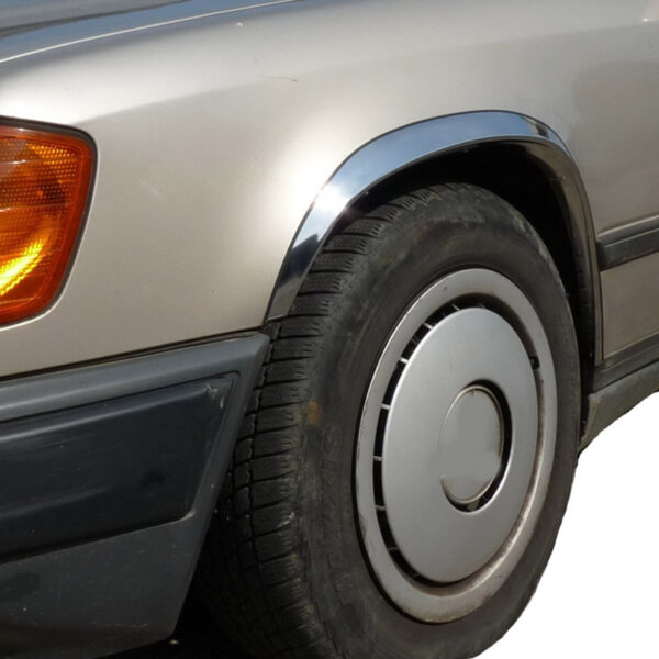 All in Point Πλαινά Φτερά Για Mercedes-Benz E-Class W124 84-88 Από Ανοξείδωτο Ατσάλι Χρωμίου 4 Τεμάχια 0016553