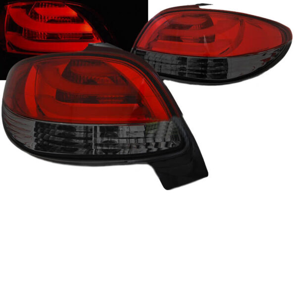 All in Point Πισινά Φανάρια Set Για Peugeot 206 98-07 Led Bar Κόκκινο/Φιμέ Eagle Eyes 0016616