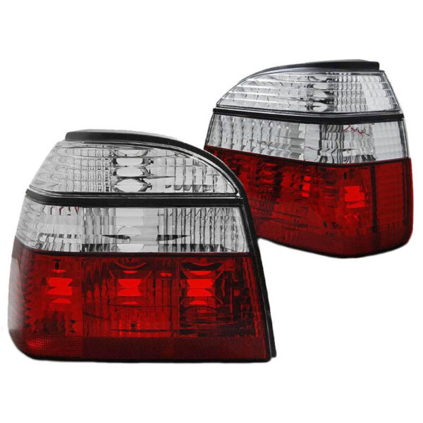 All in Point Πισινά Φανάρια Set Για Vw Golf III (3) 91-98 Κόκκινο/Crystal Depo 0016868