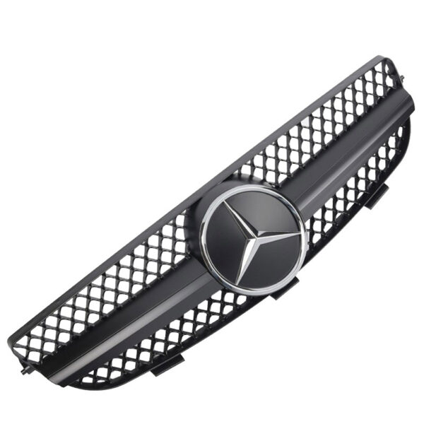 All in Point Μάσκα Για Mercedes-Benz CLK-Class W209 03-09 Amg Look Με Μονή Γρίλια Μαύρο Ματ 1 Τεμάχιο 0016929