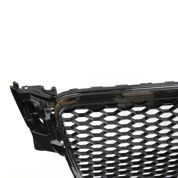 Μάσκα Για Audi A4 B8 08-11 RS4 Look Κυψελωτή Γυαλιστερό Μαύρο 1 Τεμάχιο - Image 4