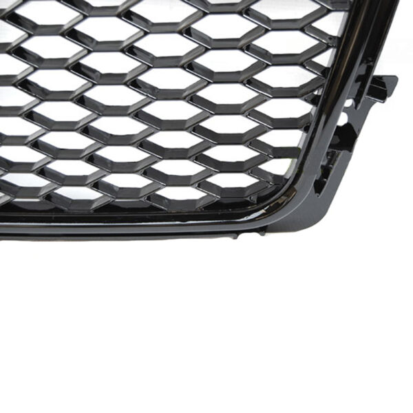 Μάσκα Για Audi A4 B8 08-11 RS4 Look Κυψελωτή Γυαλιστερό Μαύρο 1 Τεμάχιο - Image 5