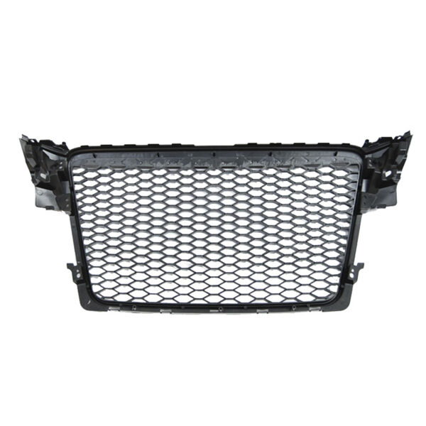 Μάσκα Για Audi A4 B8 08-11 RS4 Look Κυψελωτή Γυαλιστερό Μαύρο 1 Τεμάχιο - Image 6
