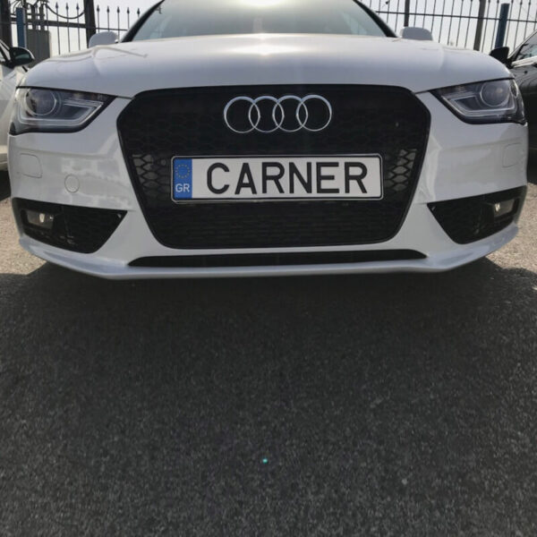 Δίχτυ Προφυλακτήρα Εμπρός Πλαινό Για Audi A4 B8 11-15 RS Look Γυαλιστερό Μαύρο Αριστερό & Δεξί 2 Τεμάχια - Image 3