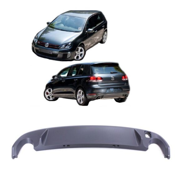 All in Point Diffuser Πίσω Προφυλακτήρα Για VW Golf VI (6) 08-12 Με 2 Μονές Εξατμίσεις Δεξια & Αριστερά Από Abs Πλαστικό 1 Τεμάχιο 0017468