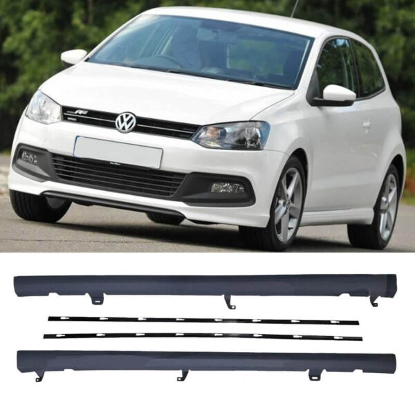 All in Point Πλαινά Μασπιέ Για VW Polo 6R 09-17 R-Line Look Από Abs Πλαστικό 2 Τεμάχια 0017725