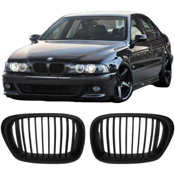 All in Point Καρδιές Μάσκας Για Bmw 5 E39 96-03 Μαύρο Ματ 2 Τεμάχια 0018033