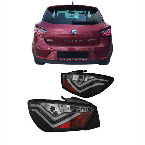 All in Point Πισινά Φανάρια Set Για Seat Ibiza 6J 08-12 Led Bar Μαύρα Sonar 0018302