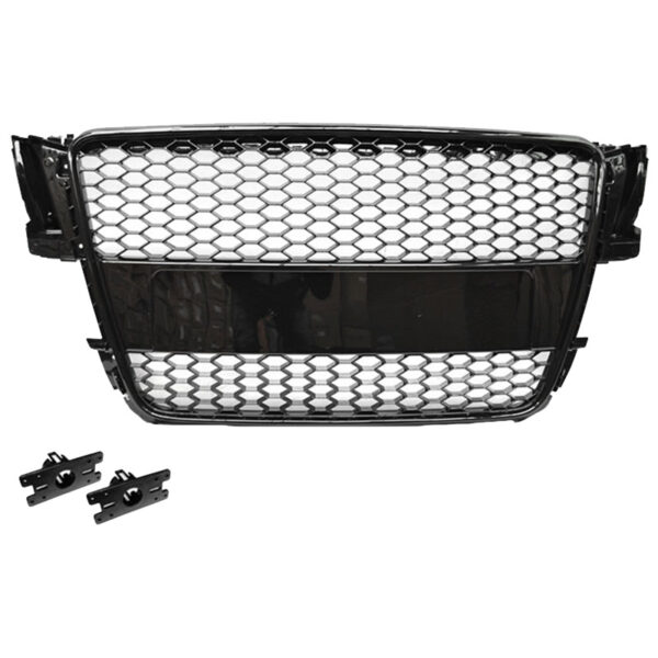 All in Point Μάσκα Για Audi A5 8T 07-11 RS5 Look Κυψελωτή Γυαλιστερό Μαύρο 1 Τεμάχιο 0018434