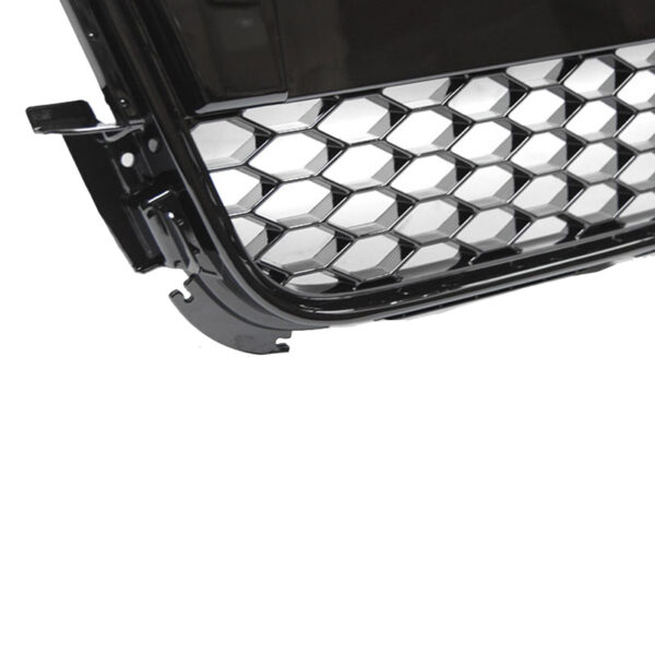 Μάσκα Για Audi A5 8T 07-11 RS5 Look Κυψελωτή Γυαλιστερό Μαύρο 1 Τεμάχιο - Image 3
