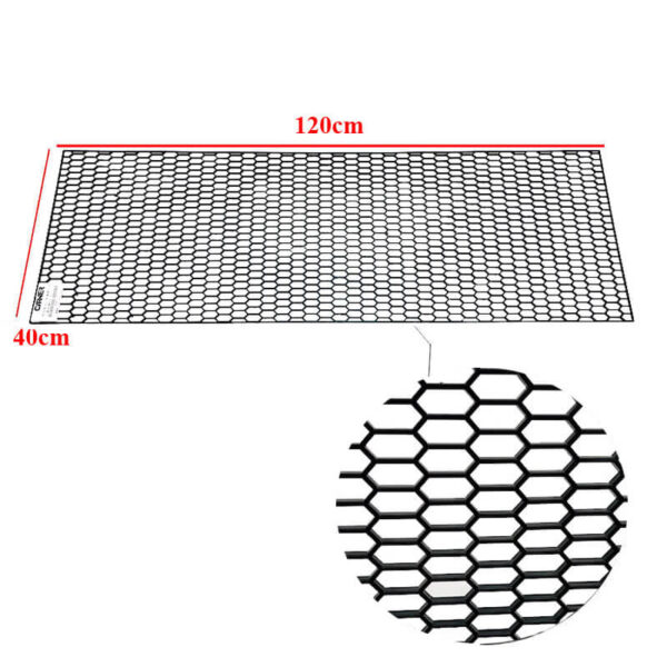 Σίτα Προφυλακτήρα Universal Πλαστική Honeycomb 120x40cm Με Τρύπα 30mm x 11mm Μαύρη - Image 2