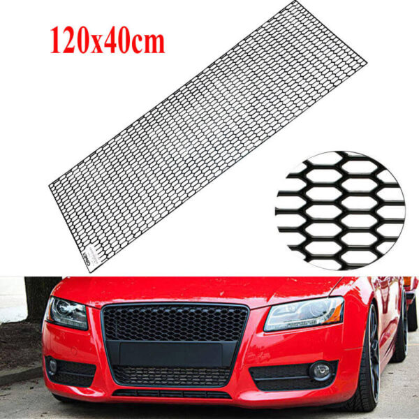 Σίτα Προφυλακτήρα Universal Πλαστική Honeycomb 120x40cm Με Τρύπα 30mm x 11mm Μαύρη - Image 5
