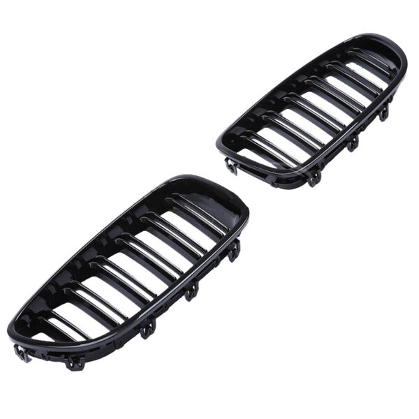 Καρδιές Μάσκας Για Bmw 5 F10 / F11 / F18 10-16 M4 Look Με Διπλή Γρίλια Μαύρο Γυαλιστερό 2 Τεμάχια - Image 2