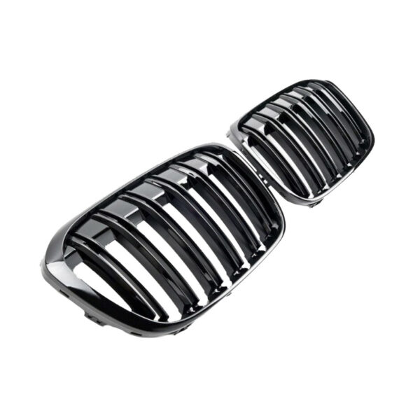All in Point Καρδιές Μάσκας Για Bmw X1 F48 14-19 M4 Look Με Διπλή Γρίλια Μαύρο Γυαλιστερό 2 Τεμάχια 0018817