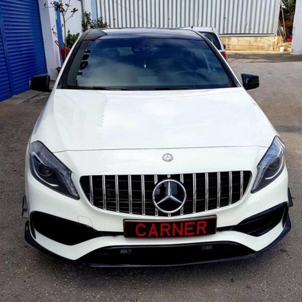 Μάσκα Για Mercedes-Benz A-Class W176 15-18 GT Amg Panamericana Look Μαύρο/Χρώμιο 1 Τεμάχιο - Image 4