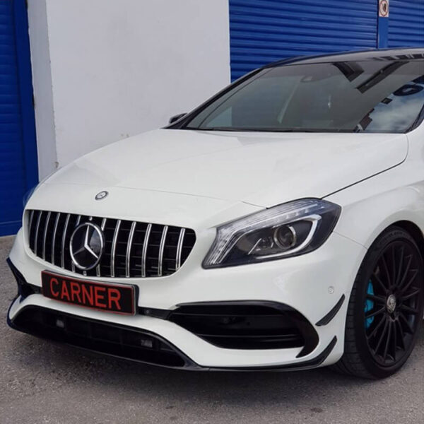 Μάσκα Για Mercedes-Benz A-Class W176 15-18 GT Amg Panamericana Look Μαύρο/Χρώμιο 1 Τεμάχιο - Image 6