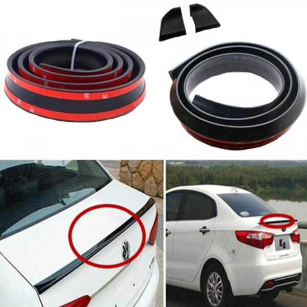 Αεροτομή Πορτ Παγκάζ Universal Lipspoiler Μαύρη 148x4cm Από Abs Πλαστικό (Soft) - Image 2