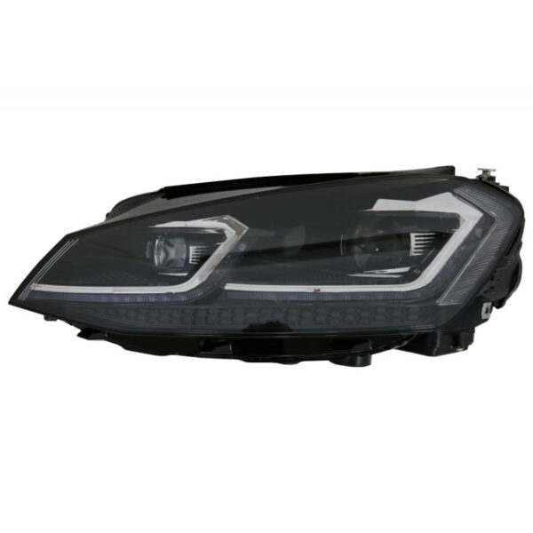 Μπροστινά Φανάρια Set Για Vw Golf VII (7) 12-17 Look 7.5 GTI Μαύρα/ Ασημί Γραμμή H7 Με Μοτέρ Carner - Image 6