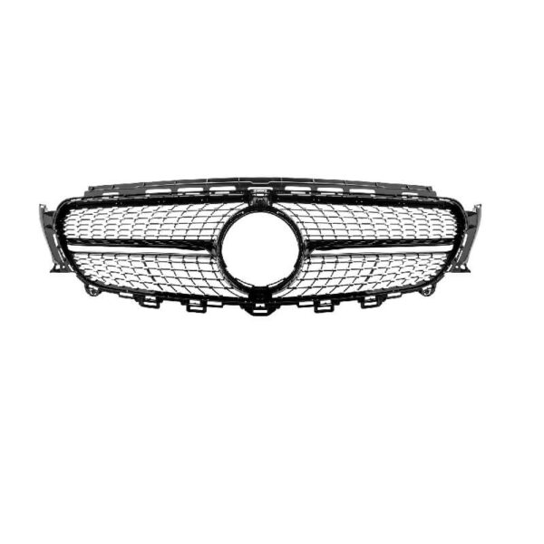 Μάσκα Για Mercedes-Benz E-Class W213 16-19 Diamond Look Χρώμιο/Μαύρο 1 Τεμάχιο - Image 2