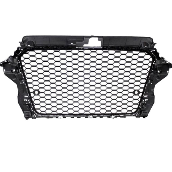 Μάσκα Για Audi A3 8V 12-16 RS3 Look Κυψελωτή Γυαλιστερό Μαύρο 1 Τεμάχιο - Image 4