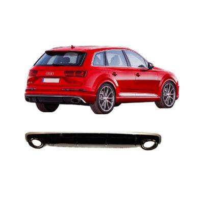 All in Point Diffuser Πίσω Προφυλακτήρα Για Audi Q7 4M 15-19 RSQ7 Με Μπούκες Από Abs Πλαστικό 0020806