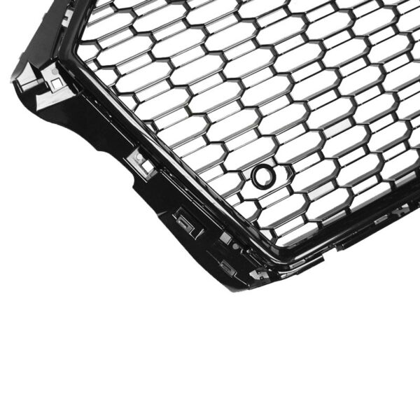 Μάσκα Για Audi A3 8V 16-20 RS3 Look Κυψελωτή Γυαλιστερό Μαύρο 1 Τεμάχιο - Image 3