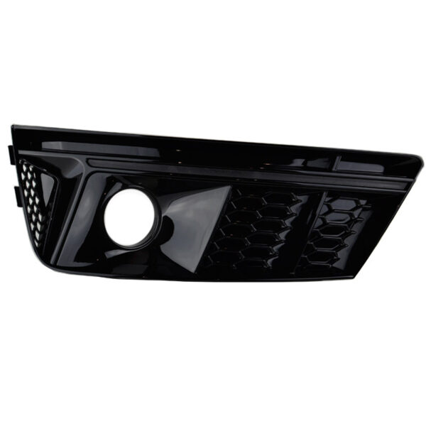 Δίχτυ Προφυλακτήρα Εμπρός Πλαινό Για Audi A4 B9 16-18 RS4 Look Γυαλιστερό Μαύρο Αριστερό & Δεξί 2 Τεμάχια - Image 3