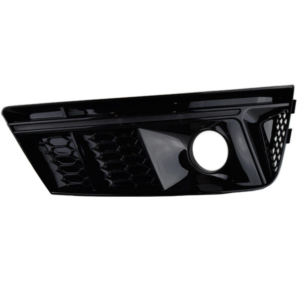 Δίχτυ Προφυλακτήρα Εμπρός Πλαινό Για Audi A4 B9 16-18 RS4 Look Γυαλιστερό Μαύρο Αριστερό & Δεξί 2 Τεμάχια - Image 4