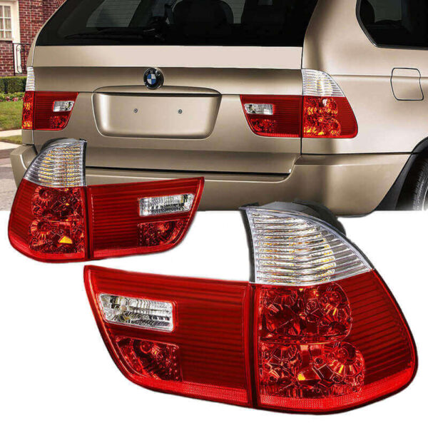 All in Point Πισινά Φανάρια Set Για Bmw X5 E53 99-03 Κόκκινο/Crystal Eagle Eyes 0021110
