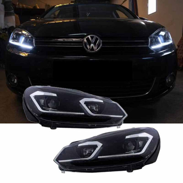 All in Point Μπροστινά Φανάρια Set Για Vw Golf VI (6) 08-12 DRL & Led Signal Dynamic Look Golf 7