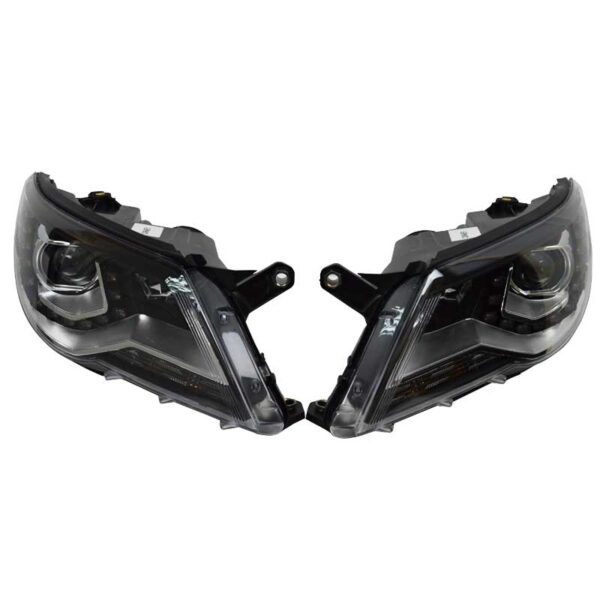 Μπροστινά Φανάρια Set Για Vw Tiguan mk1 07-11 DRL Μαύρα H7/H7 Με Μοτέρ Carner - Image 4
