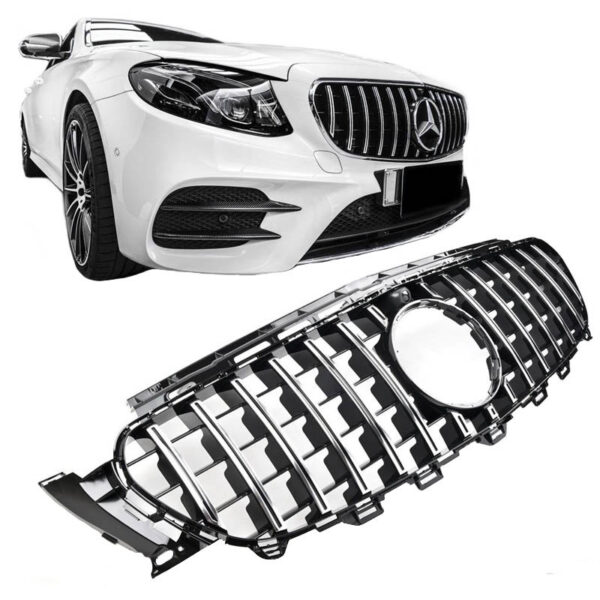 All in Point Μάσκα Για Mercedes-Benz E-Class W213 16-19 GT Amg Panamericana Look Μαύρο/Χρώμιο 1 Τεμάχιο 0021406
