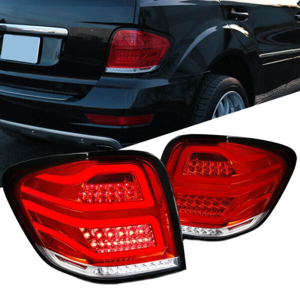 All in Point Πισινά Φανάρια Set Για Mercedes-Benz ML W164 05-08 Full Led Bar Κόκκινο/Crystal JunYan 0023217