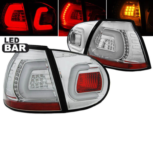 All in Point Πισινά Φανάρια Set Για Vw Golf V (5) 03-08 Led Bar Χρωμίου Sonar 0023224