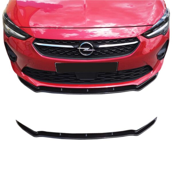 All in Point Μπροστινό Spoiler Για Opel Corsa F 19+ Μαύρο Γυαλιστερό Από Abs Πλαστικό 1 Τεμάχιο 0024752